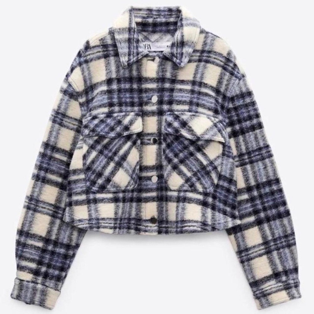 (NWT) Zara Blue & White Jacket